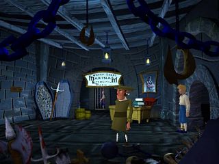 Guybrush im archaischen Gefngnis Lucre Towns