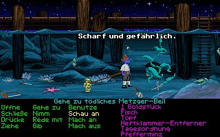 Guybrush hat das Idol geklaut und wird zur Strafe unter Wasser festgehalten